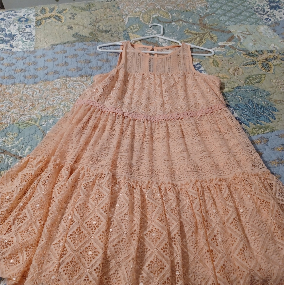 Altar'd State peach lace dress